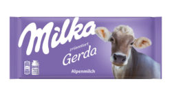 Milka chocolate with real cow 